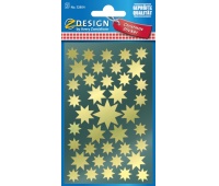 NAKLEJKI CHRISTMAS ZŁOTE GWIAZDY, Naklejki, Art. kreatywne