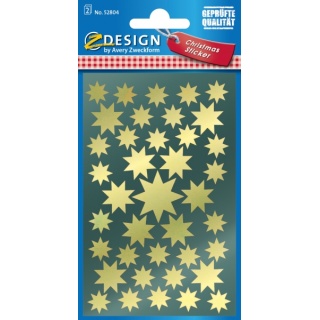 NAKLEJKI CHRISTMAS ZŁOTE GWIAZDY, Naklejki, Art. kreatywne