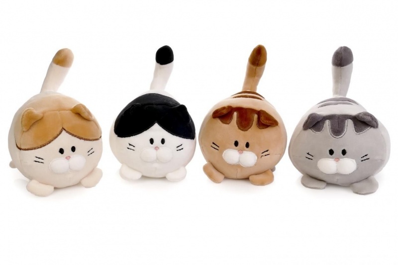 PLUSZOWE KOTKI 3 WZORY 14 CM 2495, Maskotki, Zabawki