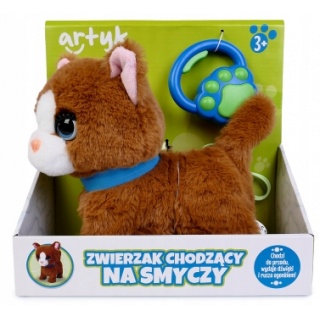 KOT CHODZĄCY NA SMYCZY BRĄZOWY 5588, Zabawki