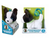 PIESEK CHODZĄCY NA SMYCZY BIAŁO-CZARNY 5595