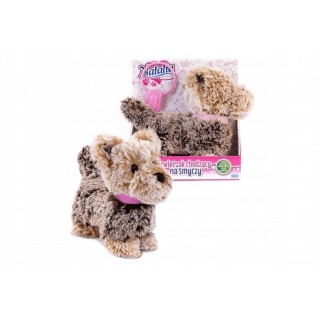 PIESEK CHODZĄCY NA SMYCZY NATALIA BRĄZOWY 5992, Zabawki