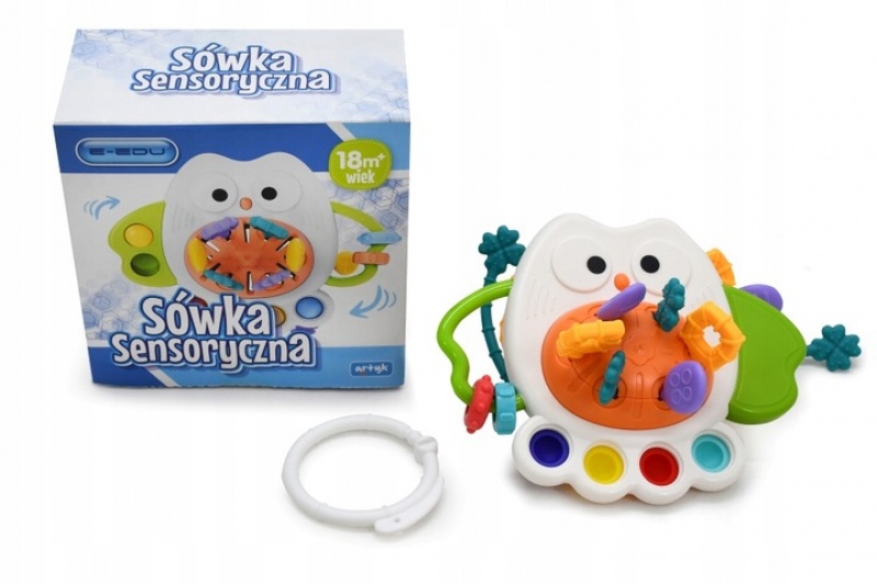 ZABAWKA SENSORYCZNA E-EDU SOWA 6821, Dla najmłodszych, Zabawki