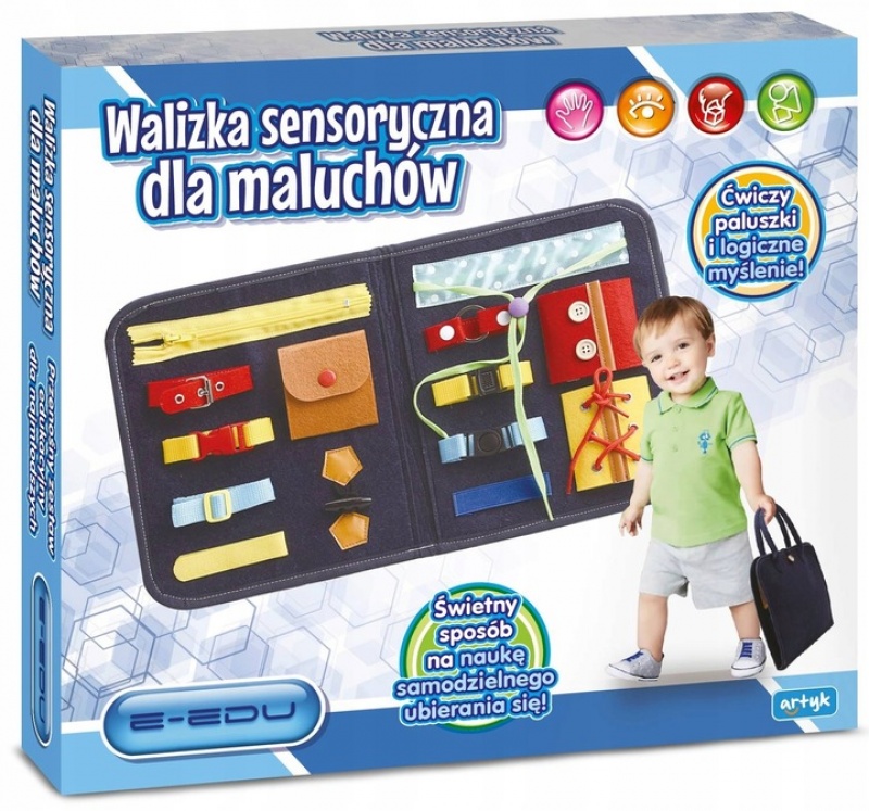 WALIZKA SENSORYCZNA DLA MALUCH&Oacute;W E-EDU 8509, Dla najmłodszych, Zabawki