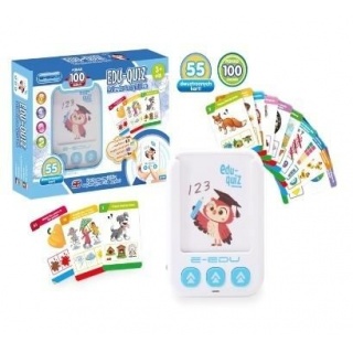 GRA EDUKACYJNA Z KARTAMI E-EDU 7599, Edukacyjne, Zabawki