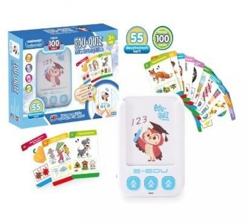 GRA EDUKACYJNA Z KARTAMI E-EDU 7599, Edukacyjne, Zabawki