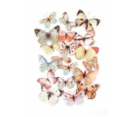 Naklejki transparentne BEŻOWE MOTYLE (40szt.)- p&oacute;ł, Naklejki, Art. kreatywne