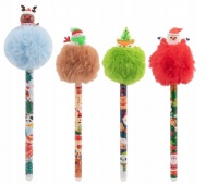 Długopis wymazywalny XMAS Pompon 0.5mm.niebieski, Długopisy automatyczne, Art. do pisania i korygowania