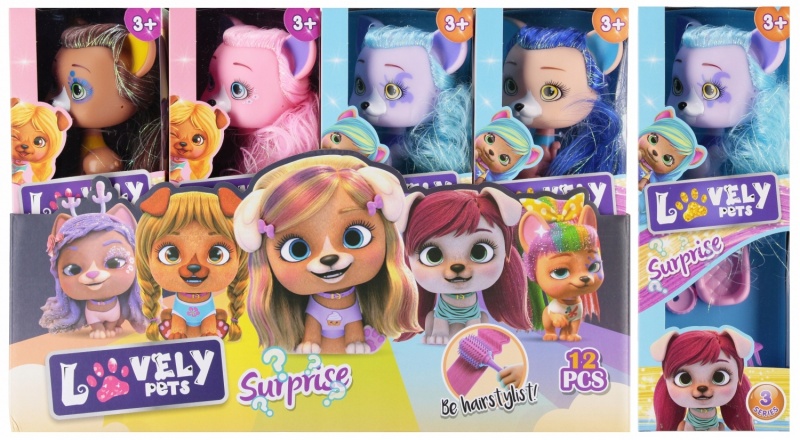 LALKA PIESEK 7CM + AKCES. 7552, Lalki, Zabawki