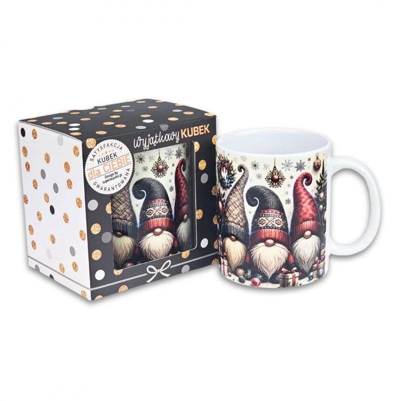 KUBEK OKOLICZNOŚCIOWY SZARE SKRZATY BN-5, Upominki, Art. dekoracyjne i prezentowe