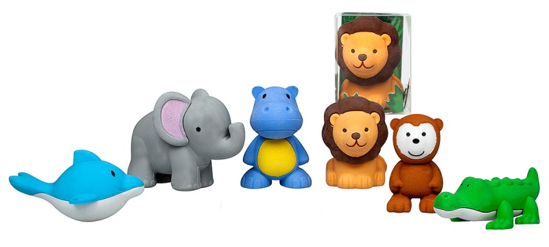 Gumka zwierzęta dżungli TRENDHAUS ER, mix kolor&oacute;w, Szkolne, Gadżety