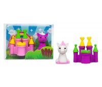 Gumka jednorożec z zamkiem TRENDHAUS ER, zestaw 2 szt., mix kolor&oacute;w, Szkolne, Gadżety