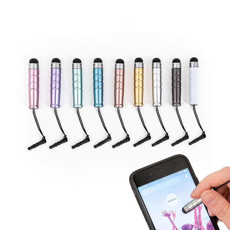 Rysik do telefonu metaliczny TRENDHAUS FF, mix kolor&oacute;w, Gry i zabawki, Gadżety