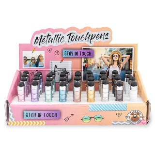 Rysik do telefonu metaliczny TRENDHAUS FF, mix kolor&oacute;w, Gry i zabawki, Gadżety