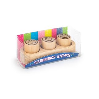 Zestaw drewnianych pieczątek TRENDHAUS Motivation, 3 szt., mix kolor&oacute;w, Gry i zabawki, Gadżety