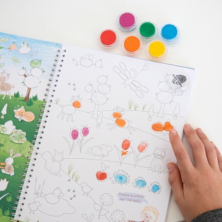 Farby do stemplowania palcami TRENDHAUS T, 6 szt., mix kolor&oacute;w, Gry i zabawki, Gadżety