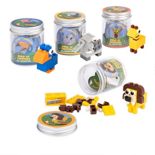 Temper&oacute;wka z klock&oacute;w TRENDHAUS T, zwierzęta w dżungli, mix kolor&oacute;w, Szkolne, Gadżety