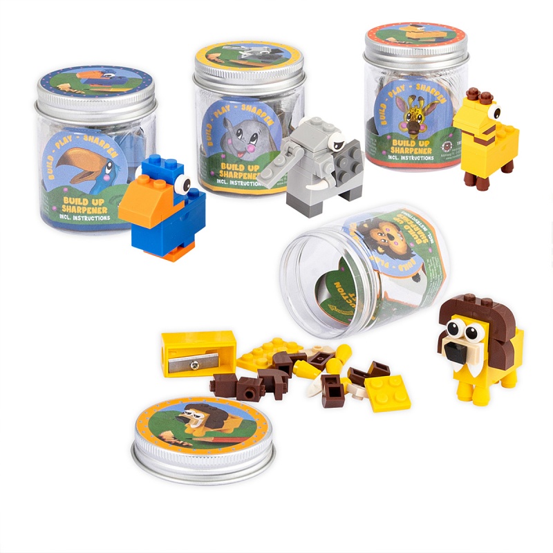 Temper&oacute;wka z klock&oacute;w TRENDHAUS T, zwierzęta w dżungli, mix kolor&oacute;w, Szkolne, Gadżety