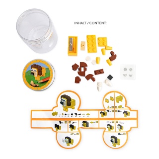 Temper&oacute;wka z klock&oacute;w TRENDHAUS T, zwierzęta w dżungli, mix kolor&oacute;w, Szkolne, Gadżety