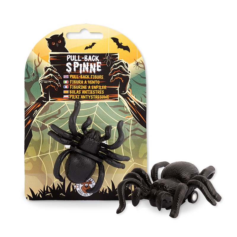 Nakręcany pająk TRENDHAUS ZZ, 6,5 &times; 6,5 cm, czarny, Gry i zabawki, Gadżety
