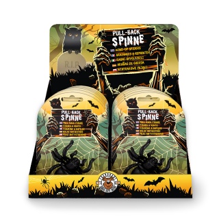 Nakręcany pająk TRENDHAUS ZZ, 6,5 &times; 6,5 cm, czarny, Gry i zabawki, Gadżety