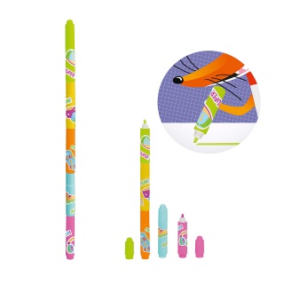 Zakreślacze Pop-up TRENDHAUS ABC-5, 5 szt., mix kolor&oacute;w, Szkolne, Gadżety