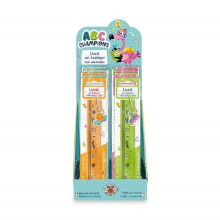 Linijka z zawieszką TRENDHAUS ABC-5, 15 cm, mix kolor&oacute;w, Szkolne, Gadżety