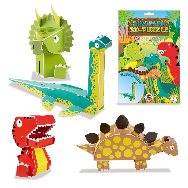 3D puzzle TRENDHAUS Animals, park dinozaur&oacute;w, mix kolor&oacute;w, Gry i zabawki, Gadżety