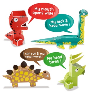 3D puzzle TRENDHAUS Animals, park dinozaur&oacute;w, mix kolor&oacute;w, Gry i zabawki, Gadżety