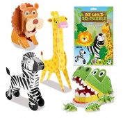 3D puzzle TRENDHAUS Animals, safari, mix kolor&oacute;w, Gry i zabawki, Gadżety