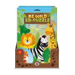 3D puzzle TRENDHAUS Animals, safari, mix kolor&oacute;w, Gry i zabawki, Gadżety