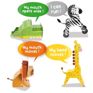 3D puzzle TRENDHAUS Animals, safari, mix kolor&oacute;w, Gry i zabawki, Gadżety