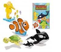 3D puzzle TRENDHAUS Animals, życie w oceanie, mix kolor&oacute;w, Gry i zabawki, Gadżety