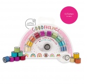 Taśmy klejące z podajnikiem TRENDHAUS Good Feelings, zestaw tęczowy, mix kolor&oacute;w, Szkolne, Gadżety