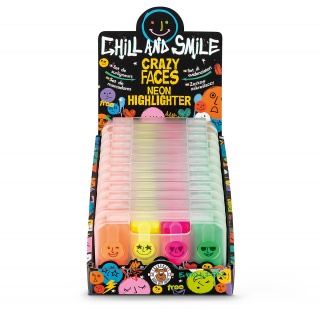 Zakreślacze neonowe TRENDHAUS Ch&S, zestaw 4 szt., mix kolor&oacute;w, Szkolne, Gadżety