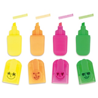 Zakreślacze neonowe TRENDHAUS Ch&S, zestaw 4 szt., mix kolor&oacute;w, Szkolne, Gadżety