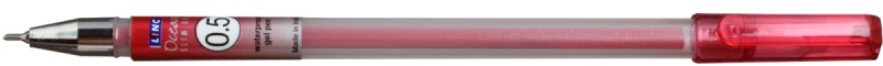 Długopis żelowy LINC Ocean Slim, śr. kulki 0,55mm, gr. linii 0,6mm, czerwony, Szkolne, Gadżety