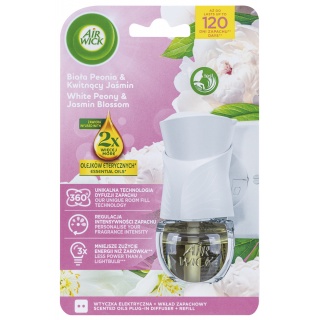 Elektryczny odświeżacz powietrza AIR WICK z wkładem peonia-jaśmin, 19ml, Odświeżacze i dozowniki, Artykuły higieniczne i dozowniki