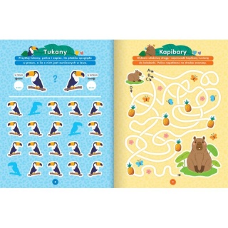 W dżungli. Aktywizująca książeczka z naklejkami 3D, Edukacyjne, Książeczki