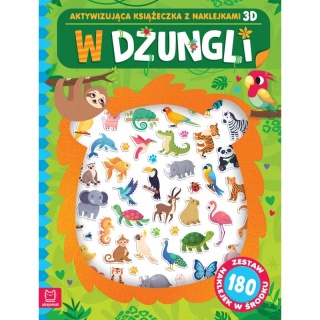 W dżungli. Aktywizująca książeczka z naklejkami 3D, Edukacyjne, Książeczki