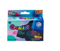 FARBY DO TKANIN Z BROK.ASTRA CREATIVO 5 kol.x20ml., Farby, Plastyka