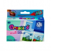 FARBY DO NAKLEJEK ŻELOWYCH ASTRA CREAT.5 kol.x20ml, Farby, Plastyka