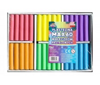 PLASTELINA MAX 6 KOL.60szt.PASTELOWA, Plastelina, Plastyka