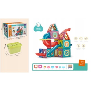 KLOCKI MAGNETYCZNE 72EL. 2387, Klocki, Zabawki