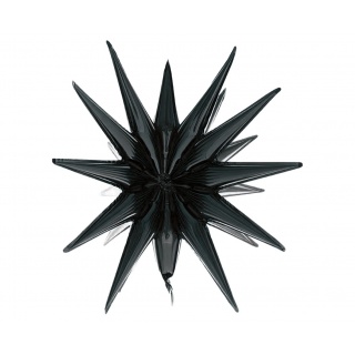 BALON FOLIOWY GWIAZDA 3D CZARNA MATOWA 50x46cm., Balony, Art. na okazje i przyjęcia