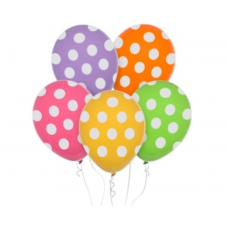 BALONY GROCHY 12" 5szt., Balony, Art. na okazje i przyjęcia