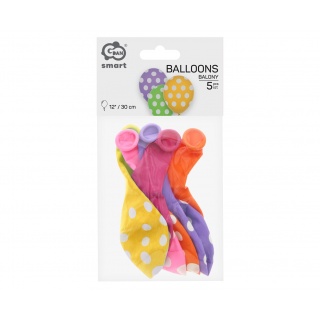 BALONY GROCHY 12" 5szt., Balony, Art. na okazje i przyjęcia