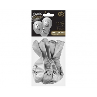 BALONY BEAUTY&CHARM STO LAT PLAT.SREBRNE 12" /5/, Balony, Art. na okazje i przyjęcia