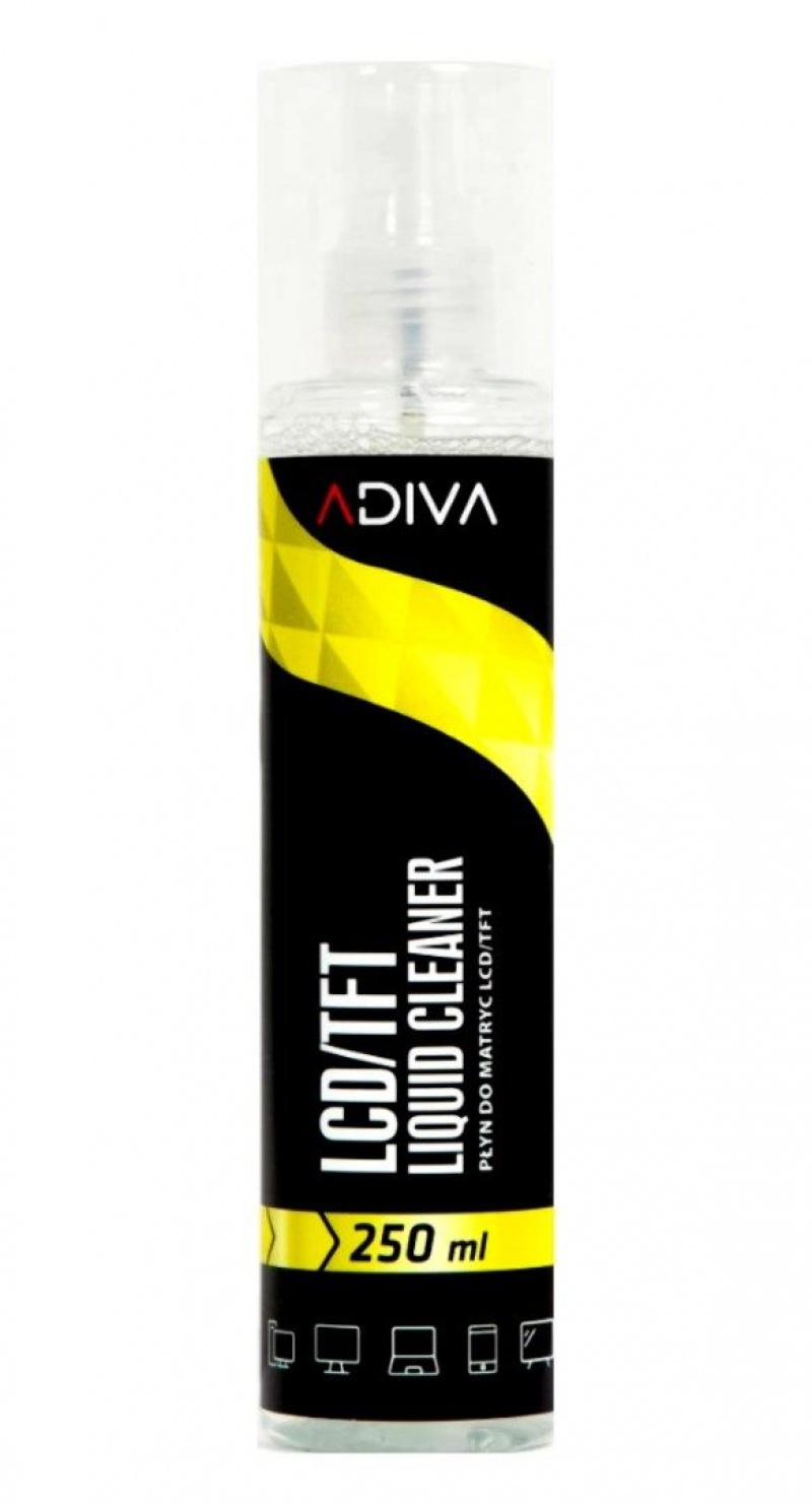ADIVA PŁYN DO LCD/TFT 250ML., Środki czyszczące do elektroniki, Akcesoria komputerowe