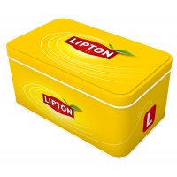 Puszka na herbatę LIPTON, ż&oacute;łta, Promocje, ~ Nagrody